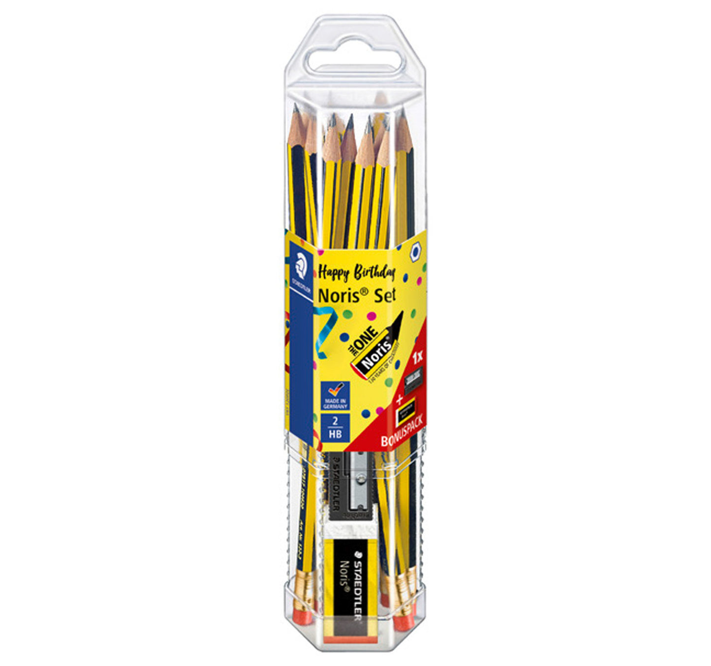 Staedtler Noris HB Pencil 12Pcs + Sharpner + Eraser Gift pack