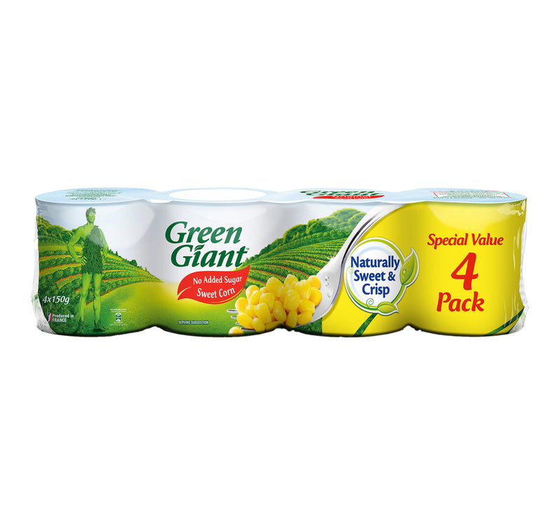 Green Giant No Added Sugar Sweet Corn Value Pack 4 x 150 g