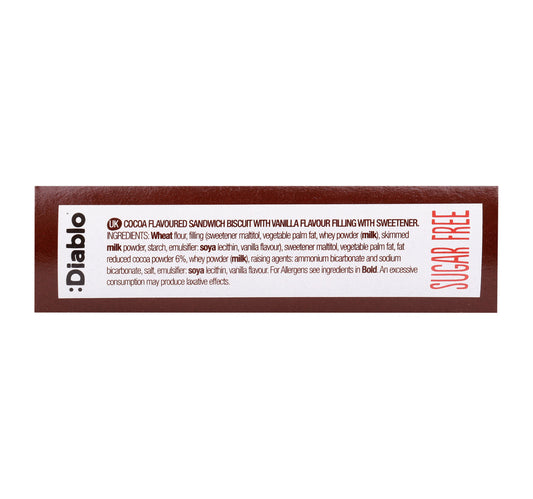 Diablo Extra Dark Cocoa Cookie With Vanilla Cream Sugar Free 176 g