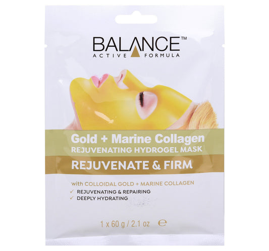 قناع هيدروجيل مجدد للبشرة بالكولاجين البحري والذهب من Balance Active Formula 60 جم