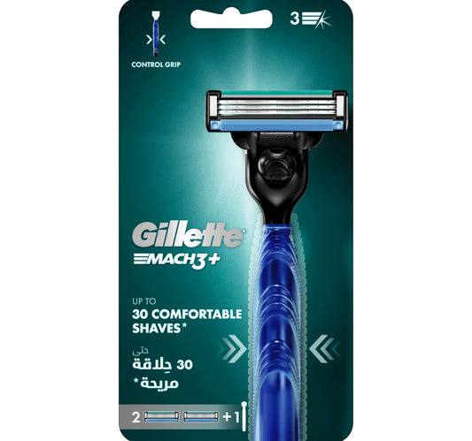 Gillette Mach3+ Men's Razor 1 Handle + 2 Blades