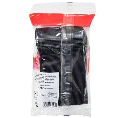 Home Mate Plastic Black Spoon HP3 50pcs