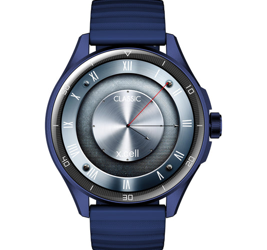 X.cell Classic 6 Smartwatch, 1.43 inches AMOLED Display, Blue