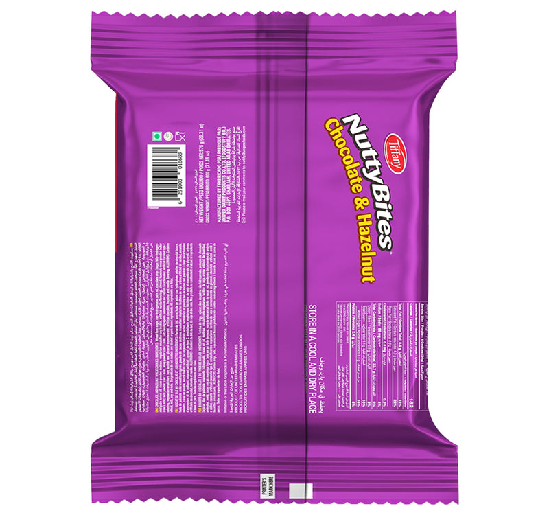 Tiffany Nutty Bites Chocolate & Hazelnut Value Pack 8 x 72 g