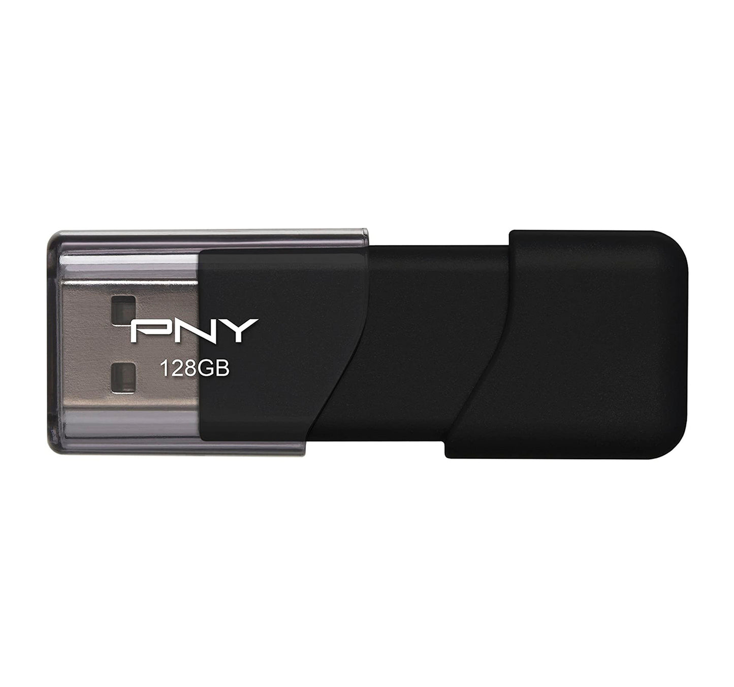 PNY Attache USB 2.0 Flash Drive, 128 GB, Black, P-FD128ATT03-GE