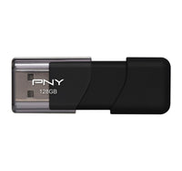 PNY Attache USB 2.0 Flash Drive, 128 GB, Black, P-FD128ATT03-GE