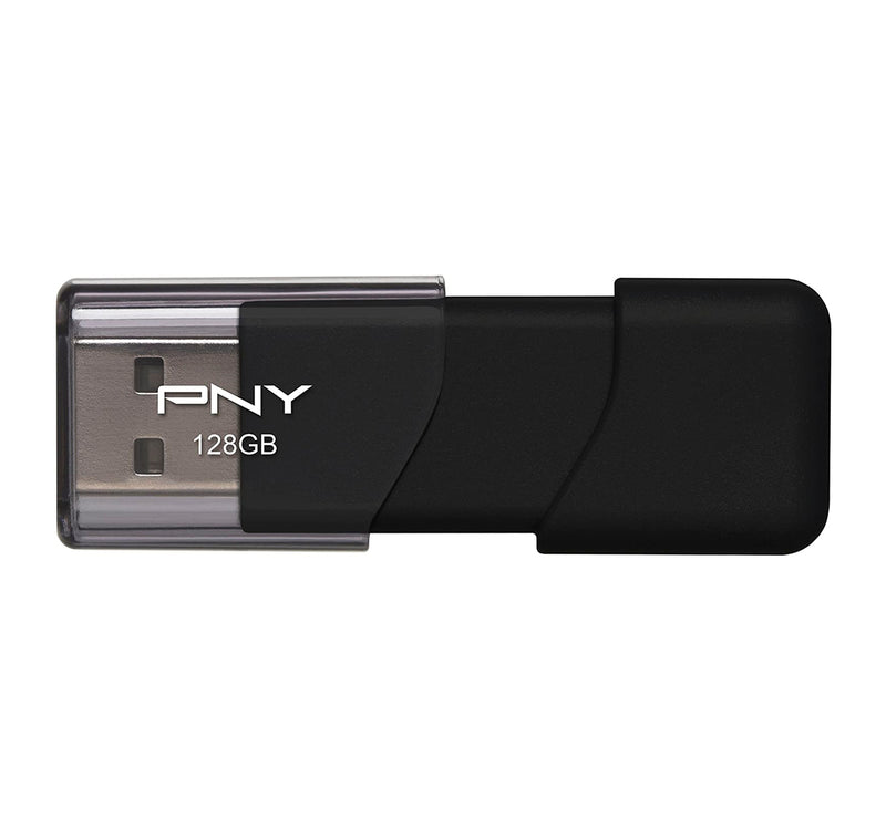 PNY Attache USB 2.0 Flash Drive, 128 GB, Black, P-FD128ATT03-GE