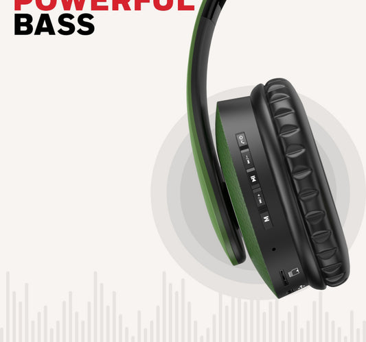 Honeywell Suono P20 Bluetooth Headphones, Olive Green, HC000007