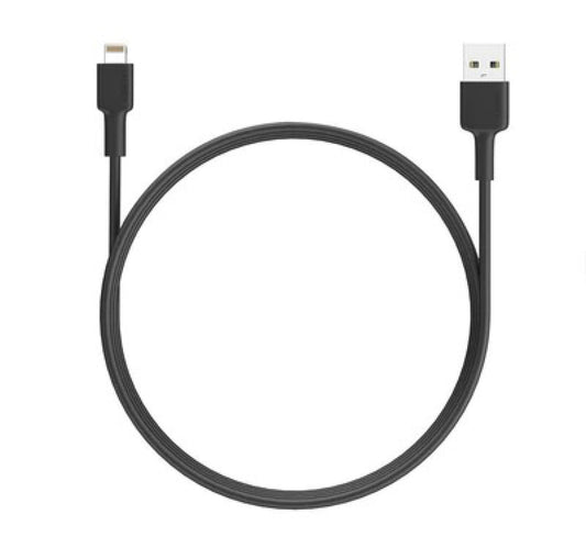 Aukey UCB-BAL7 Nylon Braided MFI USB-A to Lightning Cable 0.9m - Black Lulu Hypermarket