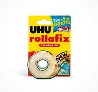 شريط لاصق شفاف من UHU Rolla Fix بطول 25 مترًا + 5 أمتار 36380، متنوع