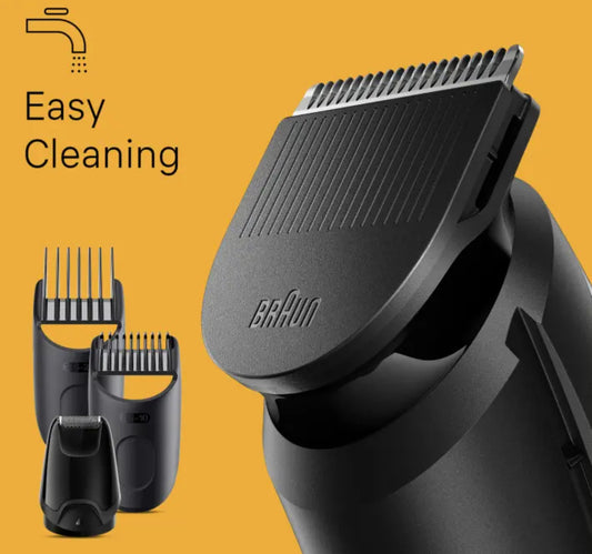 Beard Trimmer with Precision Wheel and 4 styling tools, Grey, BT3440