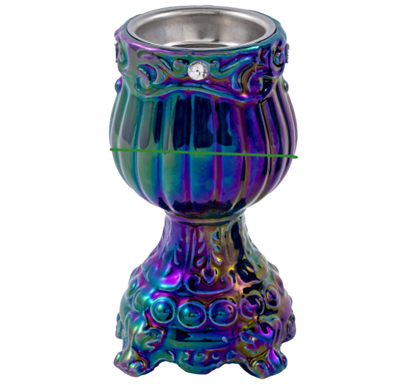Maple Leaf Oud, Bakhoor Ceramic Incense Charcoal Burner 14.5cm Blue