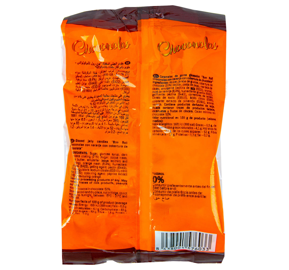 Uniconf Bon Roll Choconolas Con Naranja 150 g
