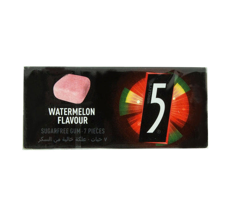 Wrigley's 5 Watermelon Flavour Sugar Free Gum 7 pcs Lulu Hypermarket