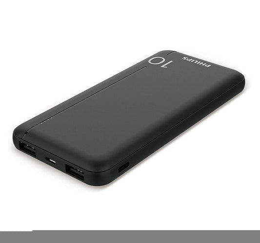 Philips Powerbank, 10000 mAh, Black, DLP1812PB/10 Lulu Hypermarket