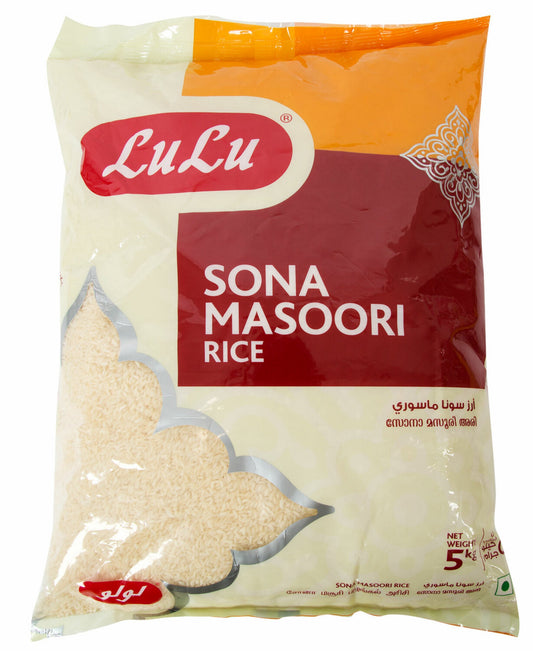 LuLu Sona Masoori Steam Boiled Rice 5 kg Lulu Hypermarket