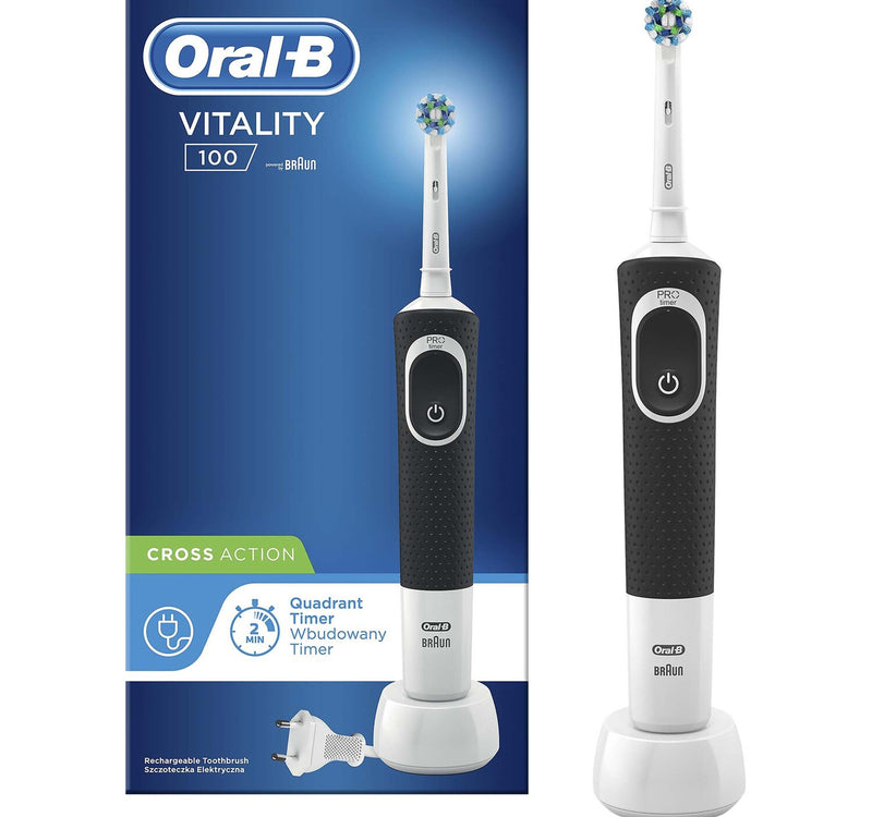 Oral-B Vitality Cross Action Rechargeable Electric Toothbrush D100.413.1 Black