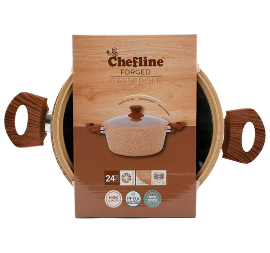 Chefline Forged Marble Coating Aluminium Casserole, 4.2L, KL24001