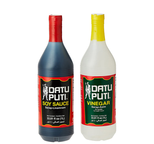 Datu Puti Vinegar 1 Litre + Datu Puti Soy Sauce 1 Litre
