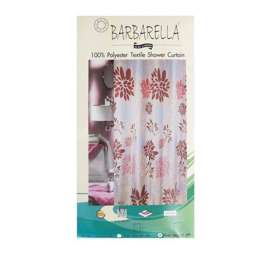 Barbarella PVC Shower Curtain, 180 x 240 cm, Assorted
