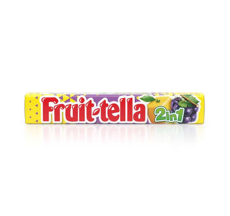 Fruit-tella Juicy Chewy Candy Sweet Lemon Grape Flavour 32.4 g