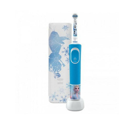 Oral-B D100 Vitality Rechargeable Kids Toothbrush With Travel Case D100.414 2K-Frozen