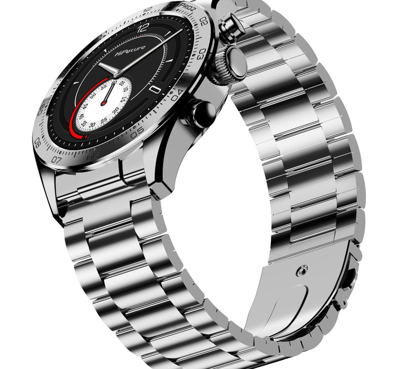 HiFuture Go Pro 2 Smartwatch, 1.32 inches AMOLED Display, Stainless Steel/Silver