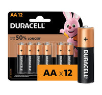 Duracell Type AA Alkaline Batteries, pack of 12