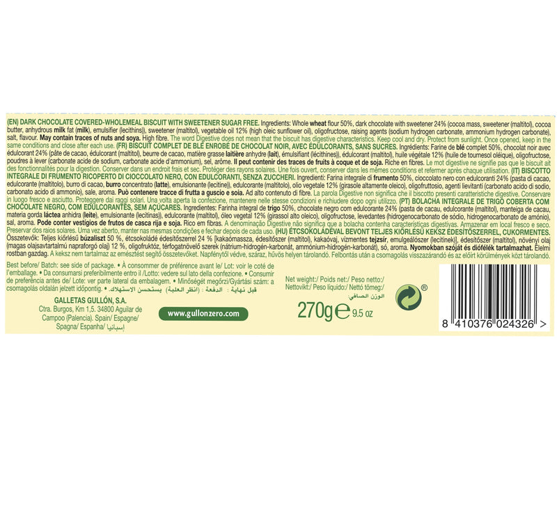 Gullon Choc Digestive Sugar Free 270 g