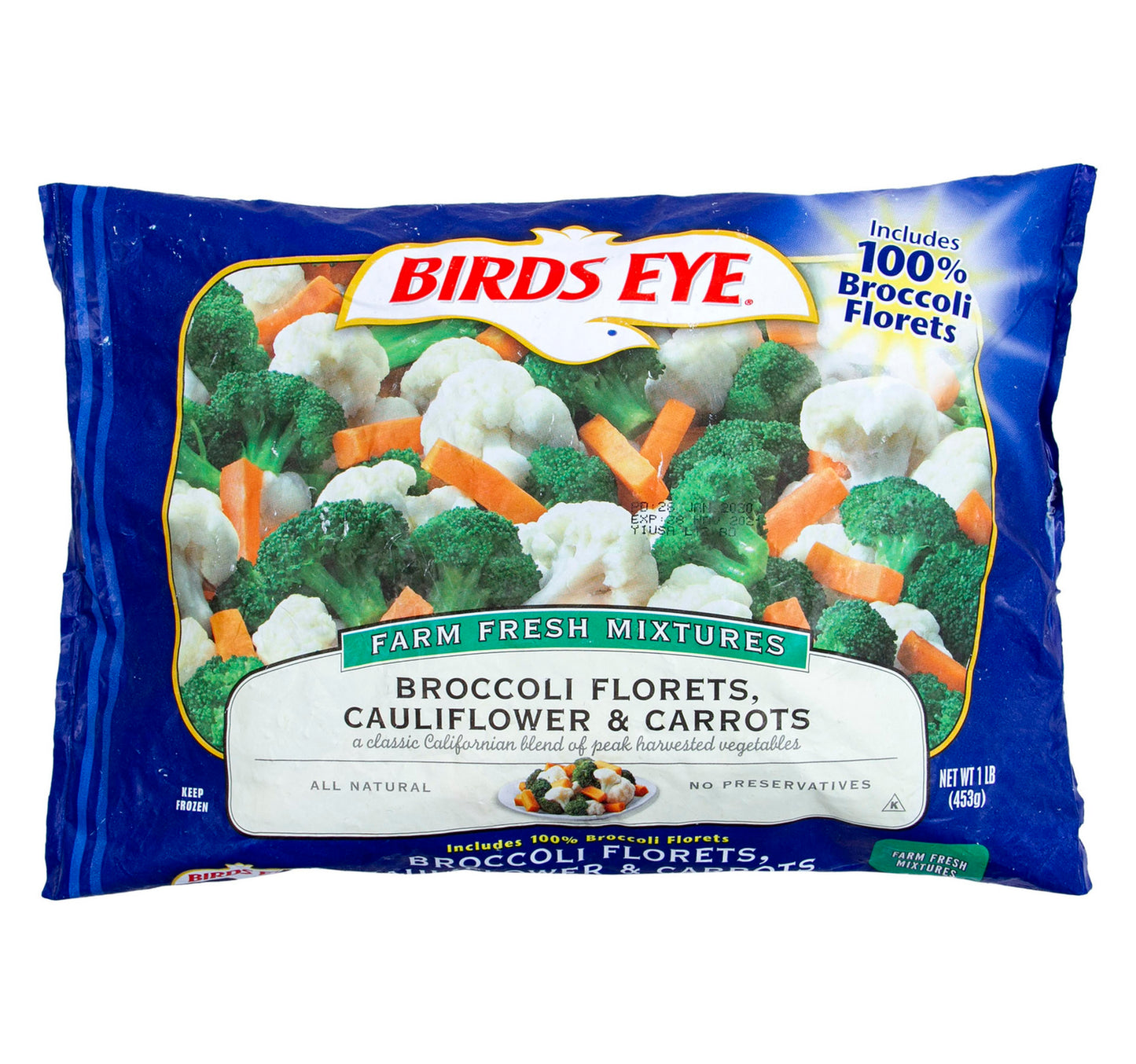 Birds Eye Broccoli Florets Cauliflower & Carrots 453 g