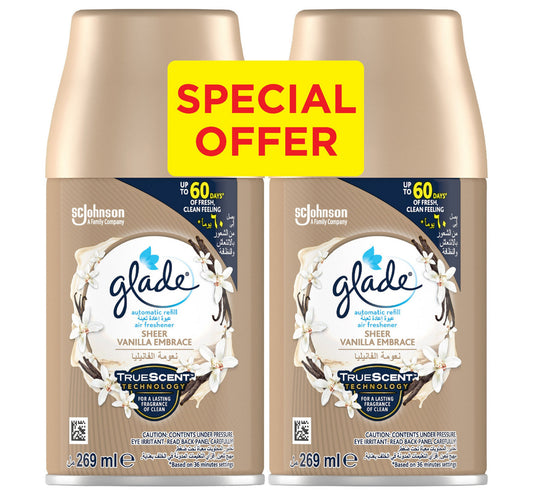 Glade Automatic Refill Sheer Vanilla Embrace 2 x 269 ml