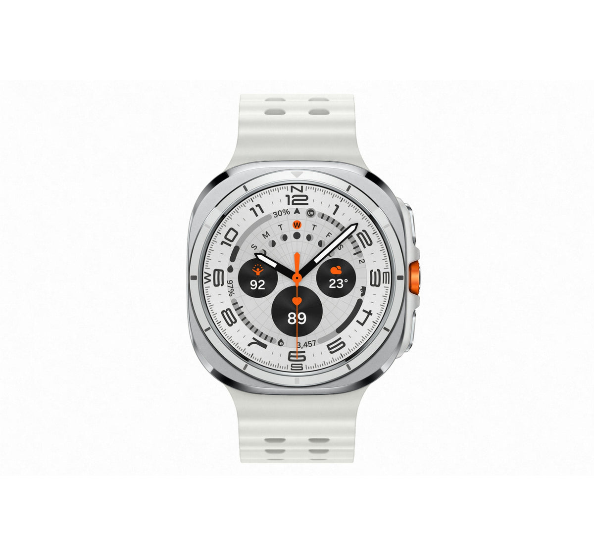 Samsung Galaxy Watch Ultra Smartwatch, 1.5 inches Super AMOLED Display, LTE, Titanium White, SM-L705FZWAXSG Lulu Hypermarket