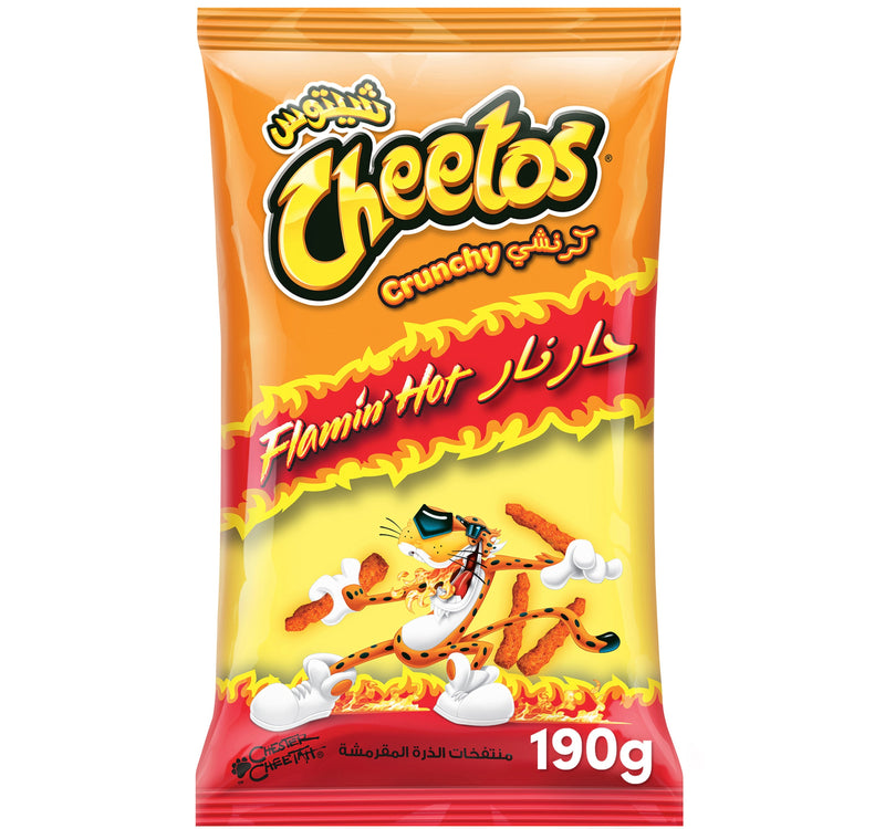 Cheetos Crunchy Flamin' Hot Snack 190 g Lulu Hypermarket