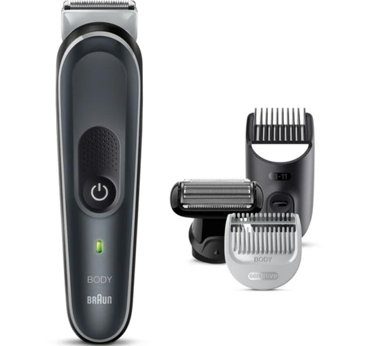 Braun Full Body Groomer body with Skin Shield technology and 4 tools, Black, BG5360