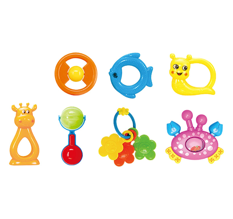 First Step Baby Rattle Set, 7 pcs, BM8007-3A25