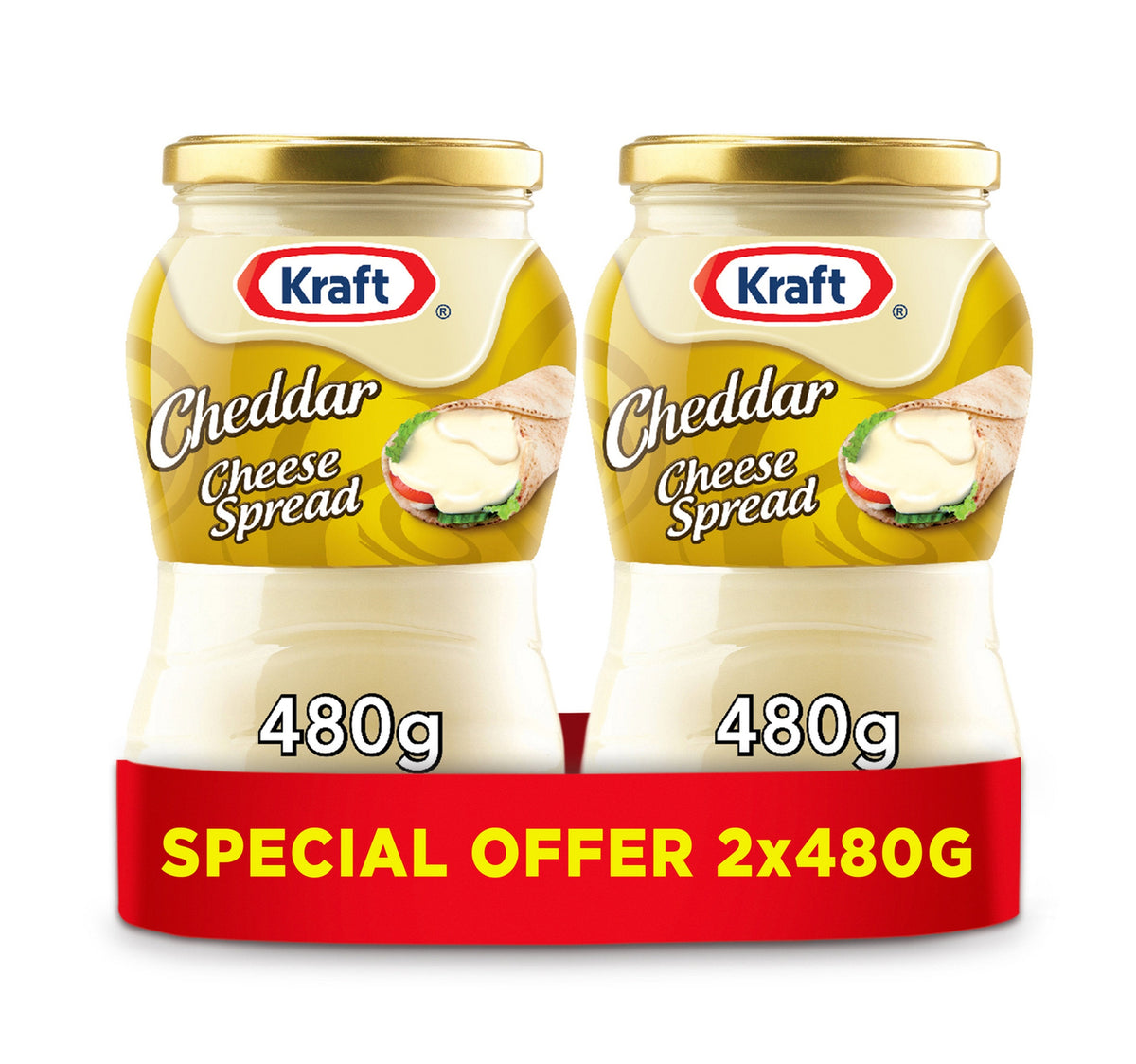 Kraft Cheddar Cheese Spread Original 2 x 480 g Lulu Hypermarket