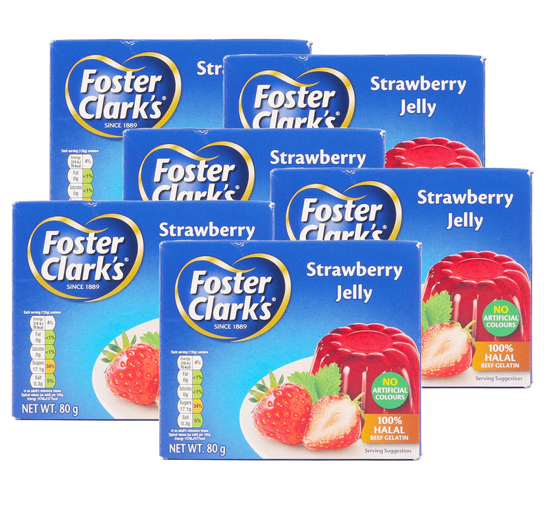 Foster Clark's Strawberry Jelly Value Pack 6 x 80 g Lulu Hypermarket