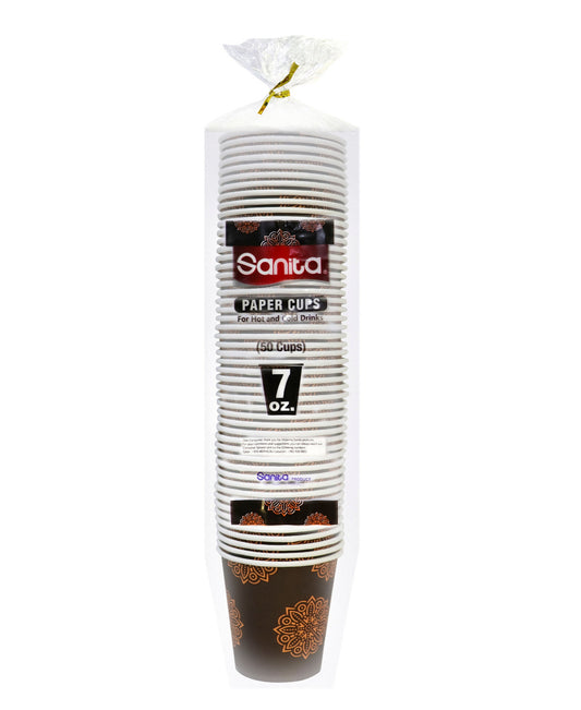 Sanita Paper Cup Without Handle 7oz 50pcs