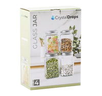 Crystal Drops Glass Canister Set, 4 pcs, 97808