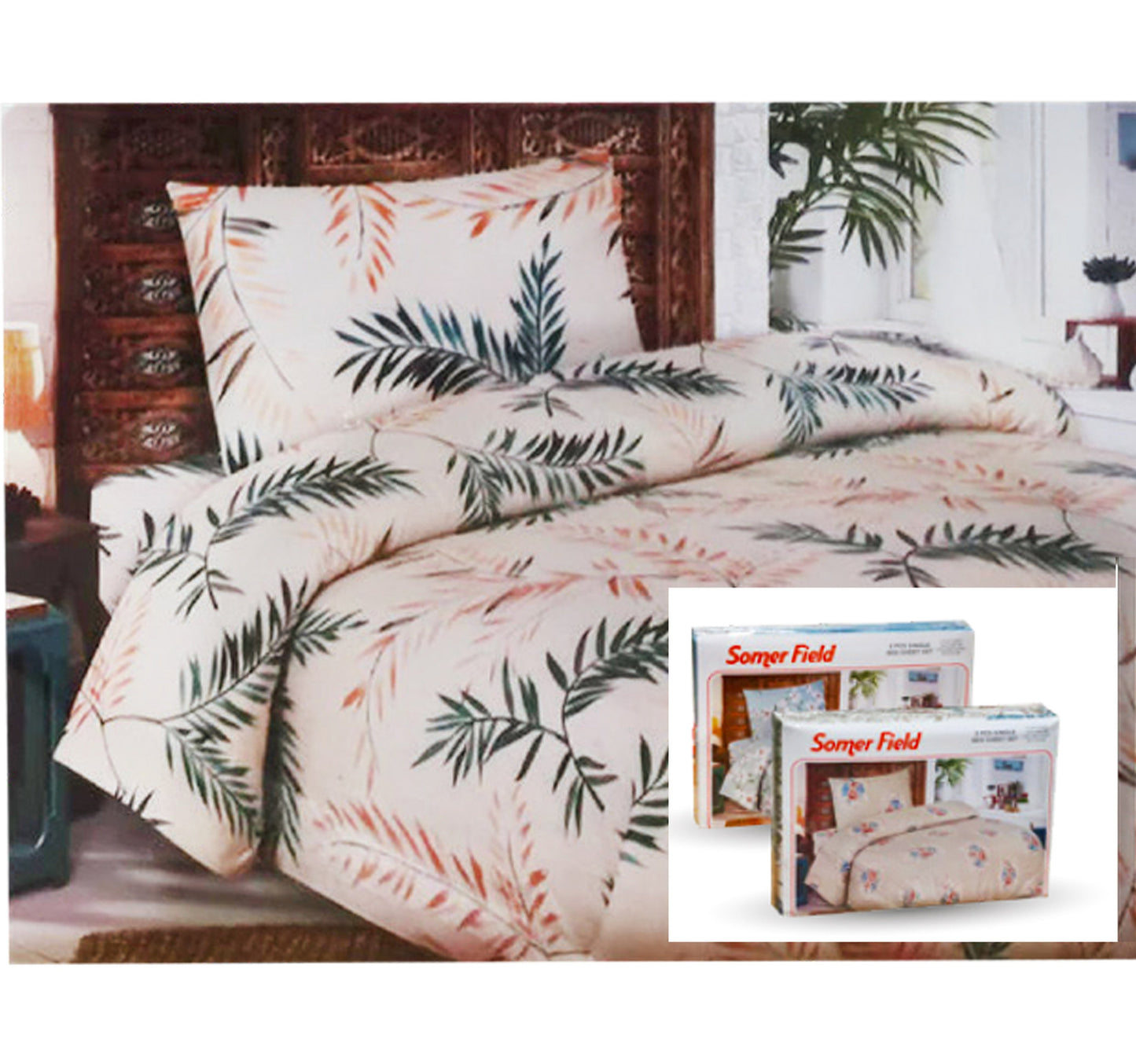 Somer Field Bed Sheet Single 2pcs Assorted