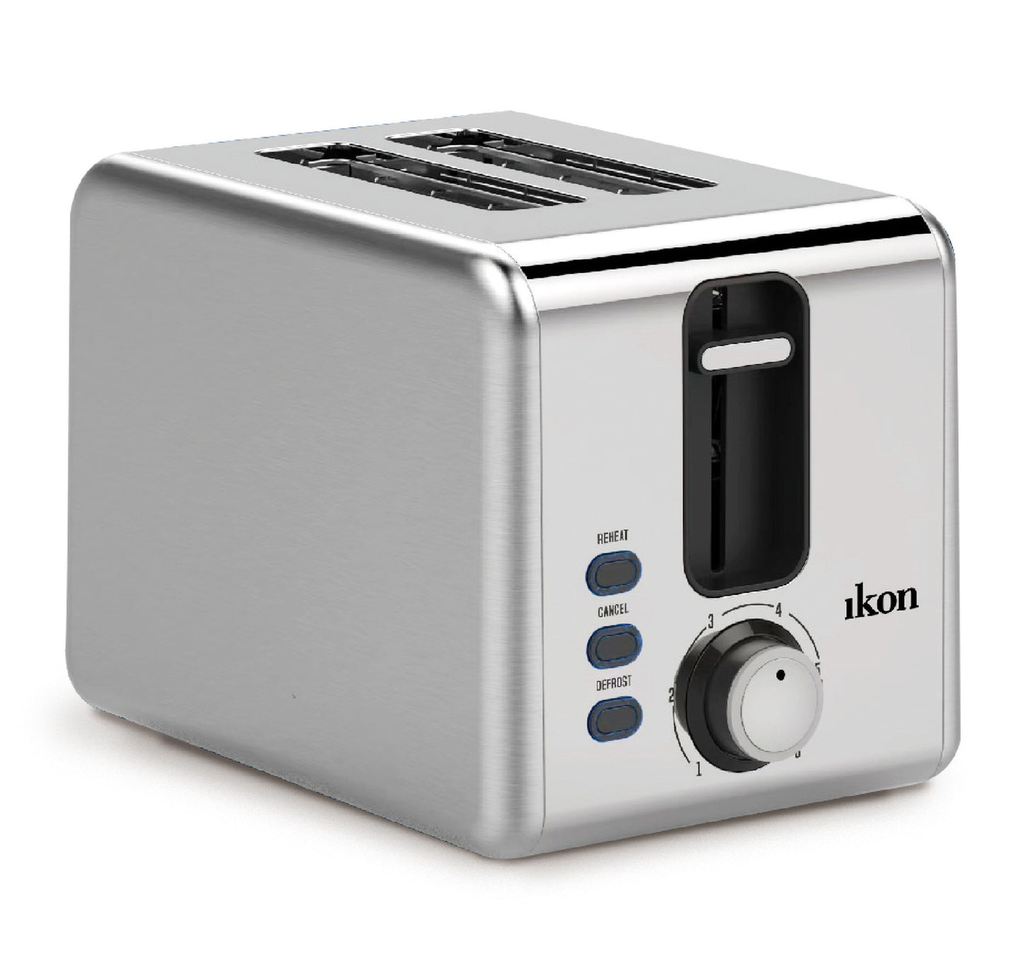Ikon 2 Slice Bread Toaster, 800-1000 W, Stainless Steel, IK-CBT02