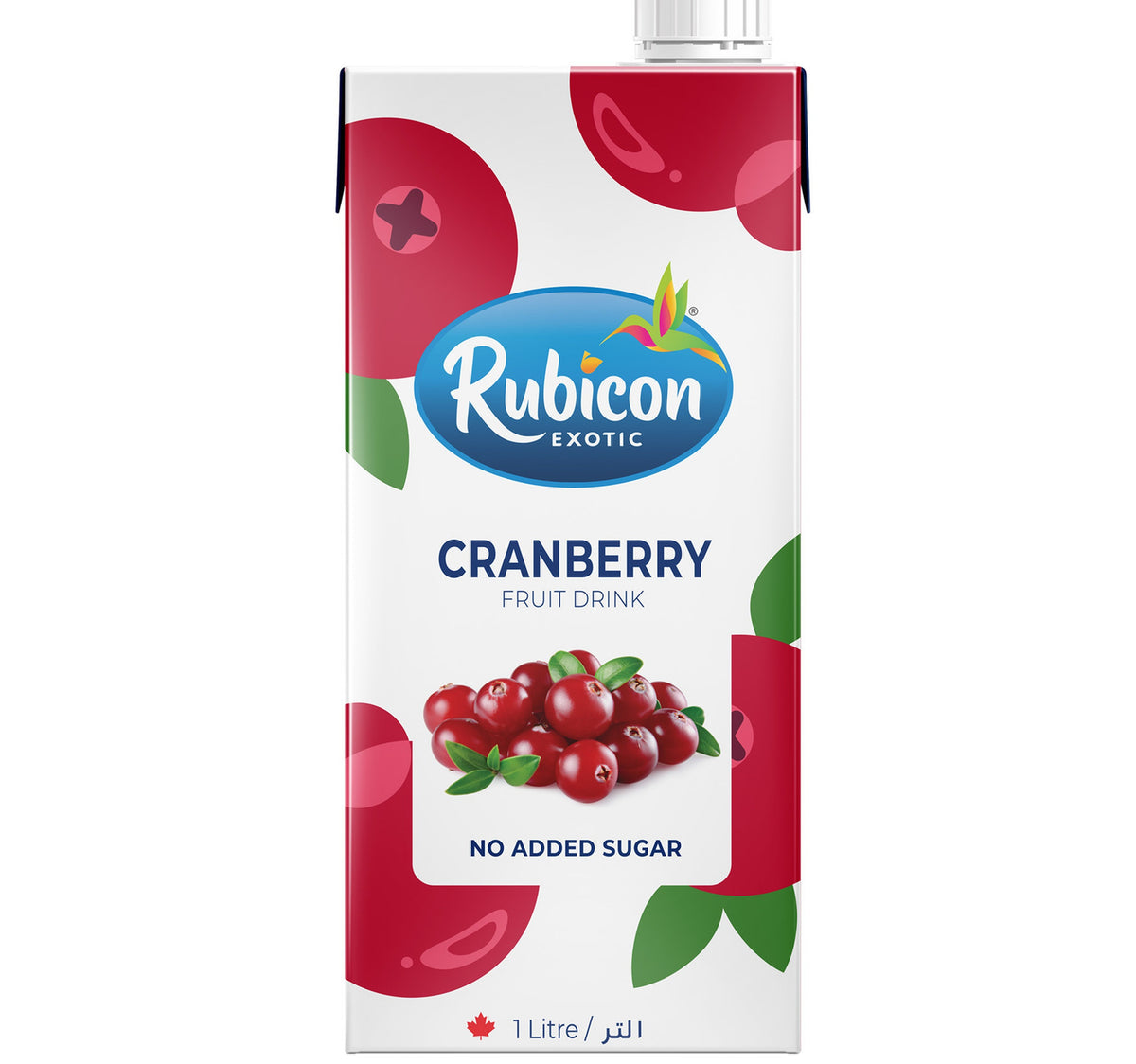 Rubicon Exotic No Added Sugar Cranberry Fruit Drink 1 Litre