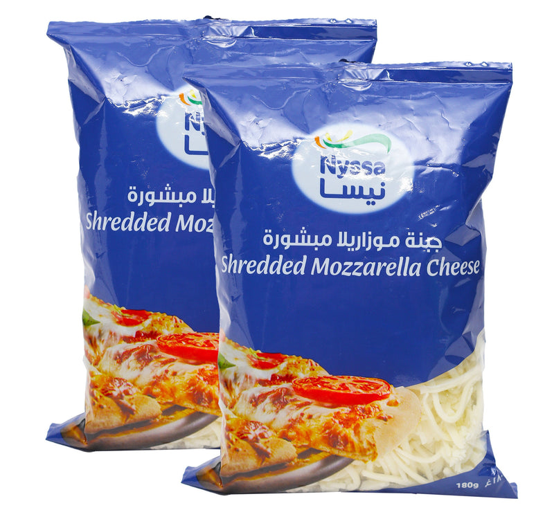 Nyssa Shredded Mozzarella Cheese 2 x 180 g Lulu Hypermarket