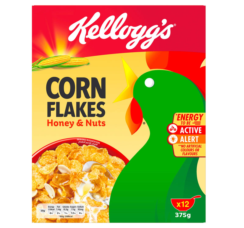Kellogg's Corn Flakes Honey & Nuts 375 g Lulu Hypermarket