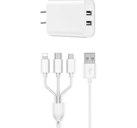 Wiwu Fast Charger + 3 In 1 Cables Wi-U003 Lulu Hypermarket