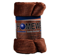 Homewell Solid Super Soft Double Flannel Blanket, 200 x 220 cm, Assorted