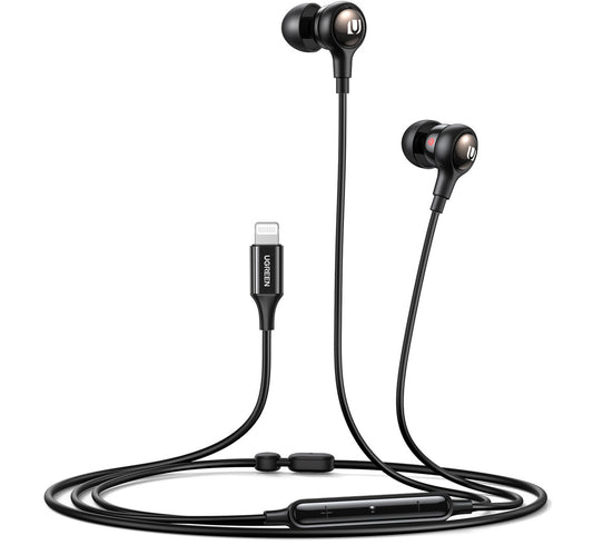 Ugreen In-Ear Earphones with Lightning Connector, Black, 30631