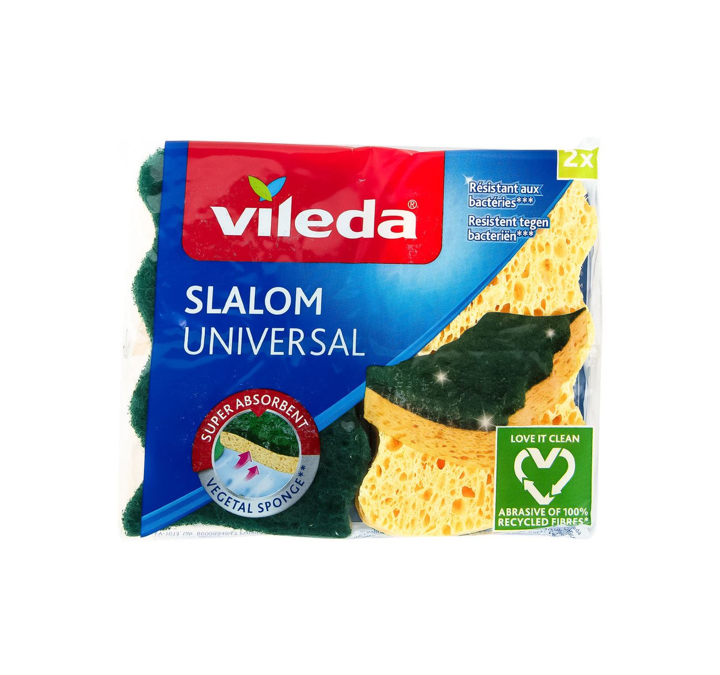 Vileda Slalom Universal Medium Foam Dishwashing Sponge Scourer 2 pcs