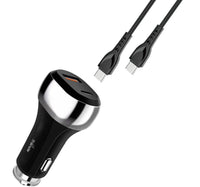 Trands Car Charger with Type-C to Type-C Cable 1 meter TR-AD6519 Lulu Hypermarket