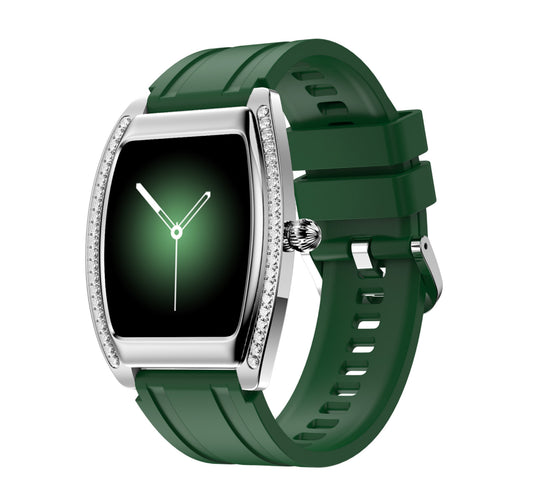 X.Cell Smart Watch Selen Silver Frame With Green Silicon Strap